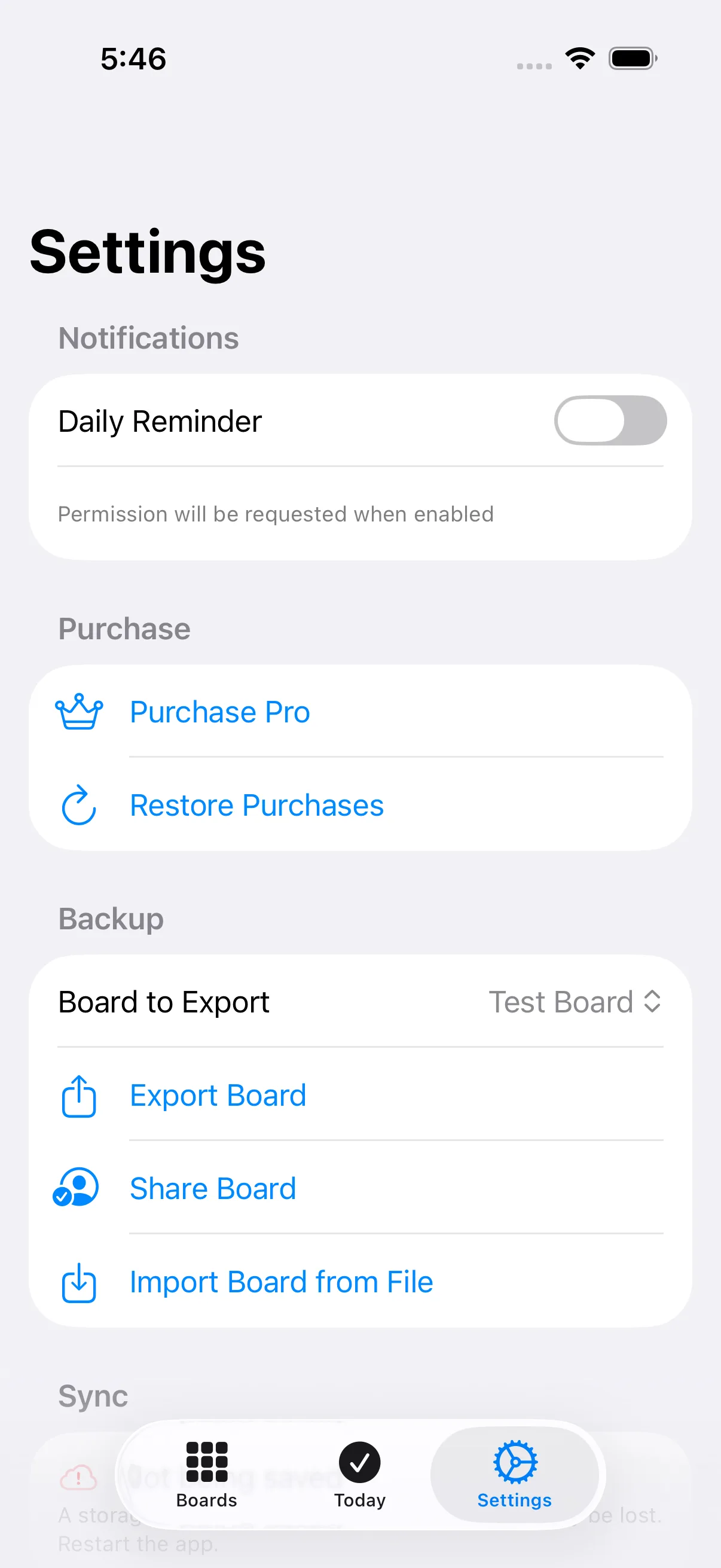 Export Board